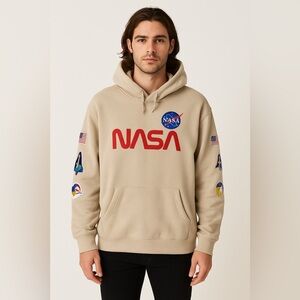 Artist Union NASA Patch Hoodie – Beige, Size M